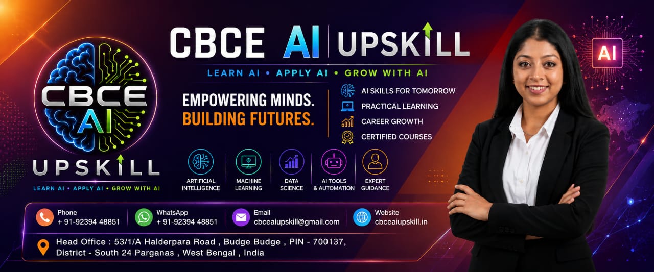 CBCE AI Upskill multicolour poster — empowering minds, building futures